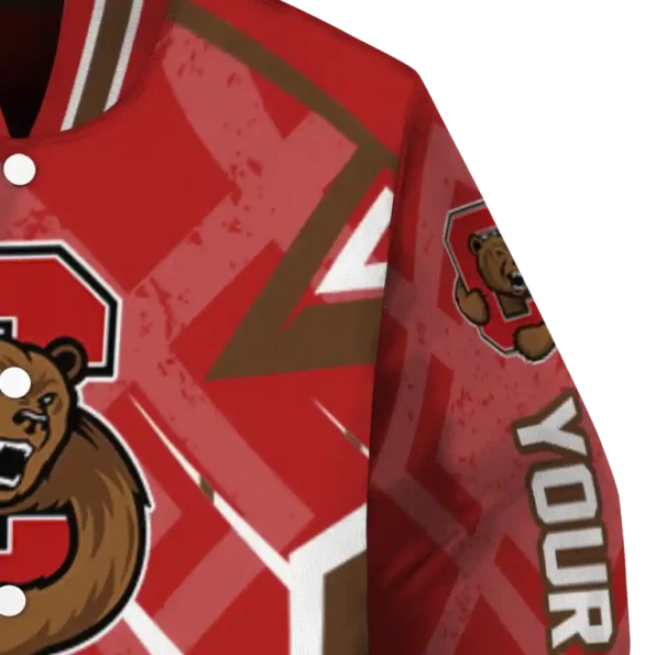 customized cornell big red chevron angles red varsity jacket premium grade.webp