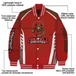 customized cornell big red hexagon grid red varsity jacket best selling.webp