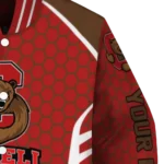 customized cornell big red hexagon grid red varsity jacket best selling.webp