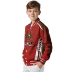 customized cornell big red hexagon grid red varsity jacket best selling.webp