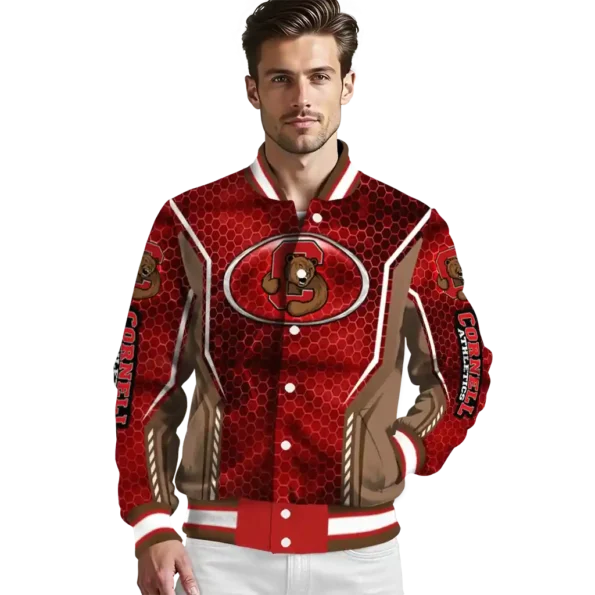 customized cornell big red power plate red varsity jacket high quality.webp
