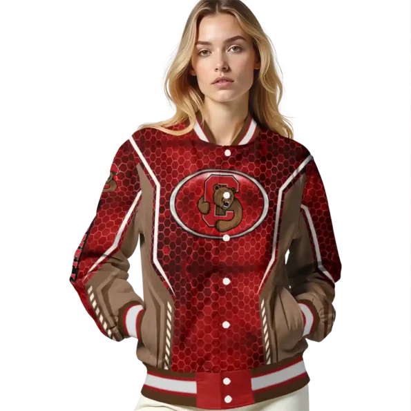 customized cornell big red power plate red varsity jacket latest model.webp