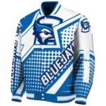 customized creighton bluejays star burst blue varsity jacket best selling.webp