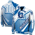 customized creighton bluejays star burst blue varsity jacket best selling.webp