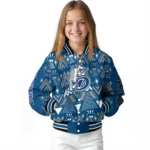 customized drake bulldogs pyramid shapes blue varsity jacket best selling.webp
