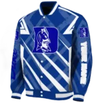 customized duke blue devils chevron angles blue varsity jacket best selling.webp