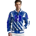 customized duke blue devils chevron angles blue varsity jacket best selling.webp