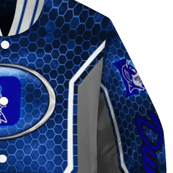 customized duke blue devils power plate blue varsity jacket premium grade.webp