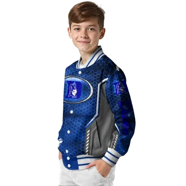 customized duke blue devils power plate blue varsity jacket trendy.webp