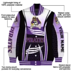 customized east carolina pirates mesh effect purple black varsity jacket best selling.webp
