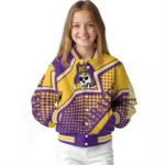 customized east carolina pirates star burst purple varsity jacket best selling.webp