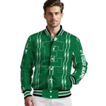 customized eastern michigan eagles bolt stripe green varsity jacket best selling.webp