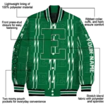 customized eastern michigan eagles bolt stripe green varsity jacket best selling.webp