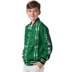 customized eastern michigan eagles bolt stripe green varsity jacket best selling.webp