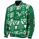 customized eastern michigan eagles pyramid shapes green varsity jacket best selling.webp