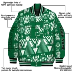customized eastern michigan eagles pyramid shapes green varsity jacket best selling.webp