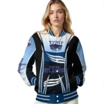 customized florida atlantic owls mesh effect blue black varsity jacket best selling.webp