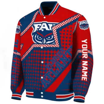 customized florida atlantic owls star burst blue varsity jacket best selling.webp