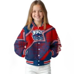 customized florida atlantic owls star burst blue varsity jacket best selling.webp