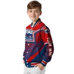 customized florida atlantic owls star burst blue varsity jacket best selling.webp