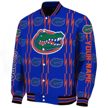 customized florida gators bolt stripe blue varsity jacket best selling.webp