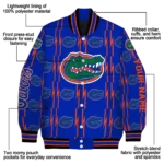 customized florida gators bolt stripe blue varsity jacket best selling.webp