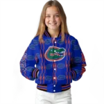 customized florida gators bolt stripe blue varsity jacket best selling.webp