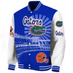 customized florida gators ferris arena blue white varsity jacket best selling.webp