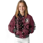 customized florida state seminoles hexagon cluster garnet black varsity jacket best selling.webp