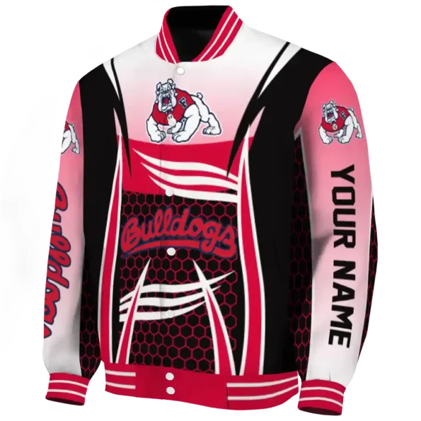 customized fresno state bulldogs mesh effect red black varsity jacket best selling.webp