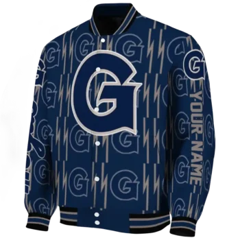 customized georgetown hoyas bolt stripe blue varsity jacket best selling.webp