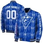 customized georgia state panthers bolt stripe blue varsity jacket best selling.webp