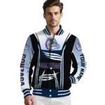 customized gonzaga bulldogs mesh effect blue black varsity jacket best selling.webp