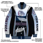 customized gonzaga bulldogs mesh effect blue black varsity jacket best selling.webp