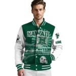 customized hawaii rainbow warriors ferris arena green white varsity jacket best selling.webp
