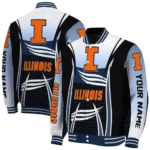 customized illinois fighting illini mesh effect blue black varsity jacket best selling.webp