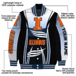 customized illinois fighting illini mesh effect blue black varsity jacket best selling.webp