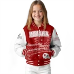 customized indiana hoosiers ferris arena red white varsity jacket best selling.webp