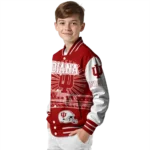 customized indiana hoosiers ferris arena red white varsity jacket best selling.webp