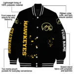 customized iowa hawkeyes hexagon cluster black varsity jacket best selling.webp