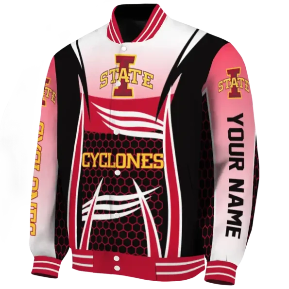 customized iowa state cyclones mesh effect red black varsity jacket best selling.webp