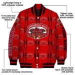 customized jacksonville state gamecocks bolt stripe red varsity jacket best selling.webp