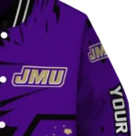 customized james madison dukes hexagon cluster purple black varsity jacket best selling.webp