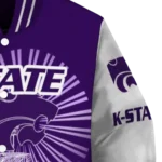 customized kansas state wildcats ferris arena purple white varsity jacket best selling.webp