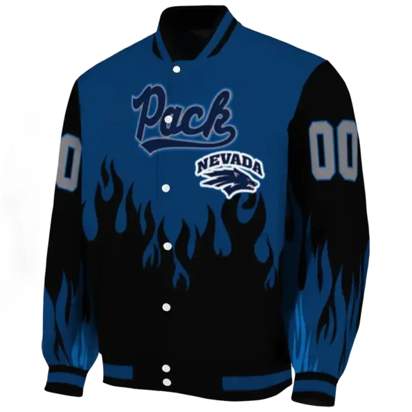 customized nevada wolf pack flame border blue black varsity jacket best selling.webp