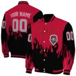 customized new mexico lobos flame border red black varsity jacket best selling.webp