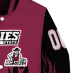 customized new mexico state aggies flame border crimson black varsity jacket best selling.webp