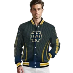 customized notre dame fighting irish chevron arrow navy varsity jacket best selling.webp