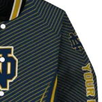 customized notre dame fighting irish chevron arrow navy varsity jacket best selling.webp