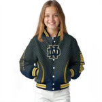 customized notre dame fighting irish chevron arrow navy varsity jacket best selling.webp